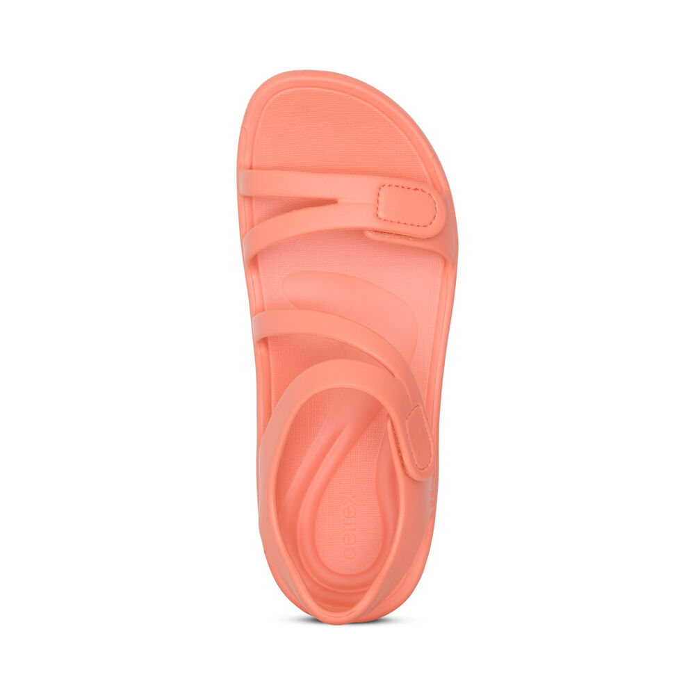 Aetrex Women's Jillian Sport Water-Friendly Sandals - Coral | USA ZMMI50E